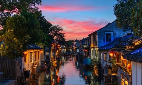 sunset-zhouzhuang